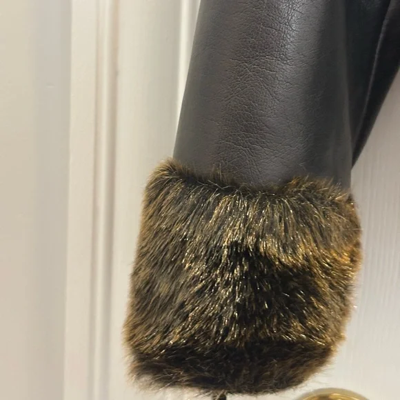 vtg bb dakota Womens Brown penny lane jacket Y2K Faux Leather Size Medium Boho - Picture 11 of 16